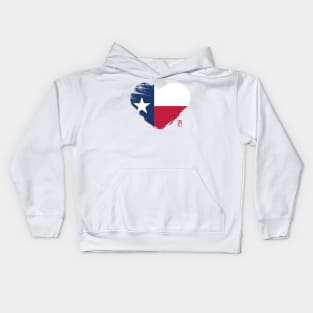 U.S. State - I Love Texas - Texas Flag Kids Hoodie